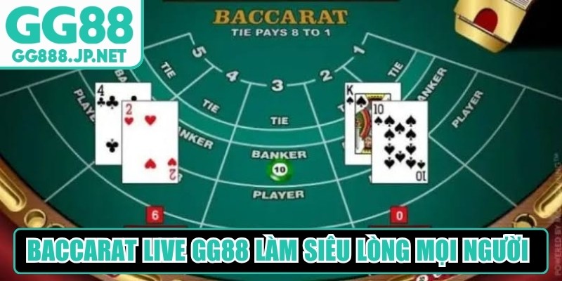 Baccarat live GG88 làm siêu lòng đông đảo mọi người tham gia